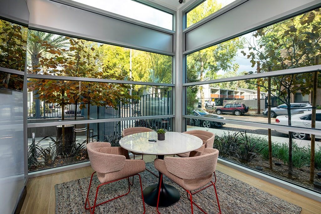 Co Work Click Small Meeting Room at Chroma Apartment Homes in Canoga Park CA