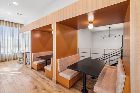 Co Working Lounge Booths at Olivean Apartments in Broomfield CO