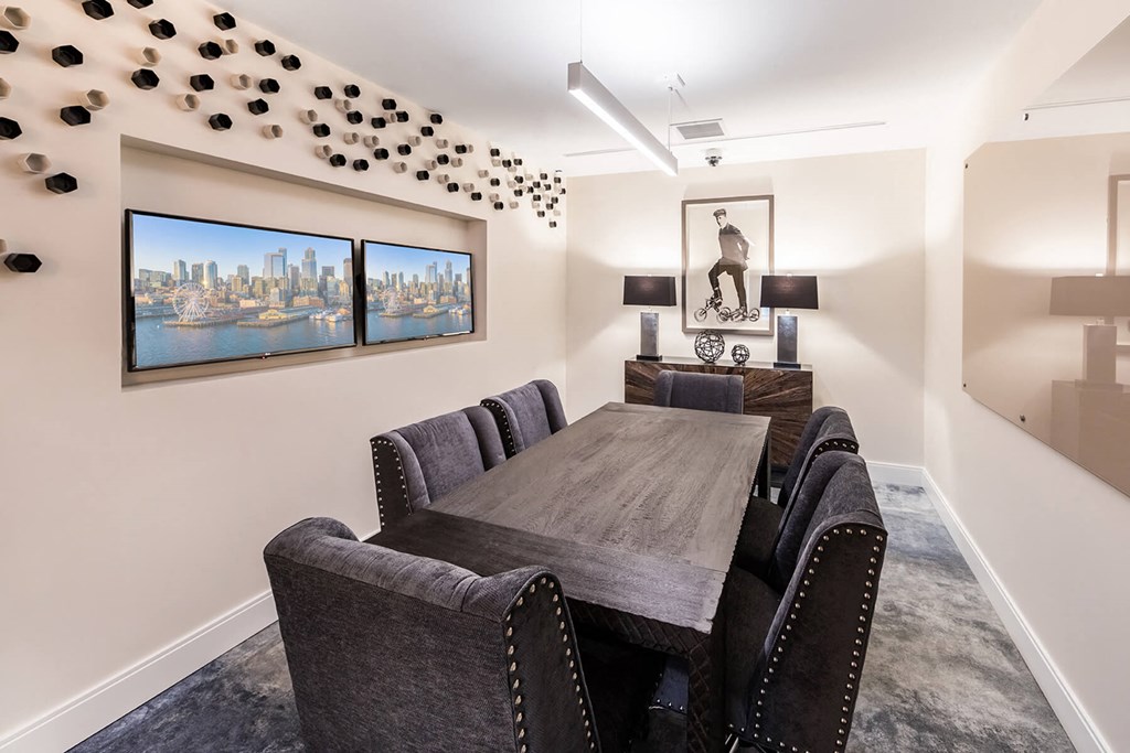 Co Working Lounge Conference Room at North at Totem Lake Apartments in Kirkland WA