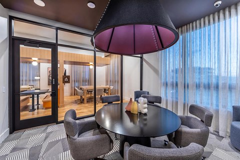 Co working lounge meeting room at Olivean Apartments in Broomfield CO
