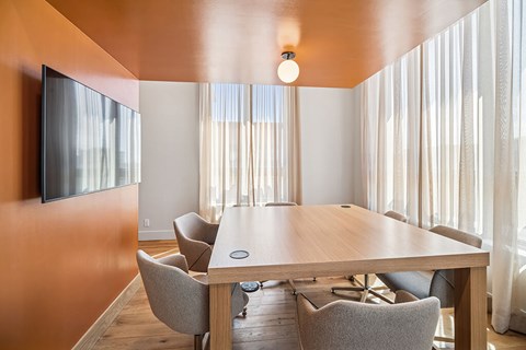 Co Working Lounge Meeting Room at Olivean Apartments in Broomfield CO