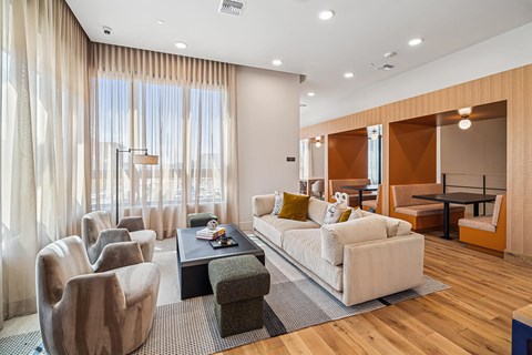 Co Working Lounge Seating and Booths at Olivean Apartments in Broomfield CO