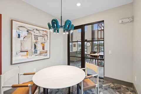 Conference room at Luca Apartments in Austin TX