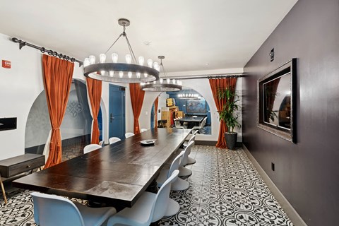 Co Working Lounge Study at Cardio Equipment at Candara at Hancock Park Apartments in Los Angeles CA