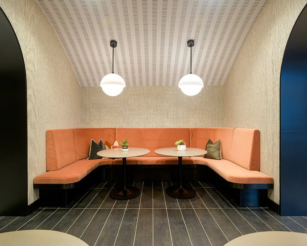 Co working pod area at Coasterra Apartments in Fort Lauderdale FL