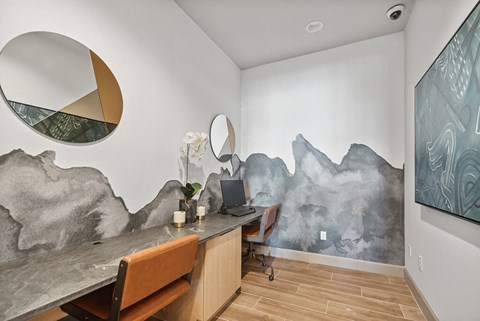 Co-Working Lounge at The Quill Apartments in Milford, MA