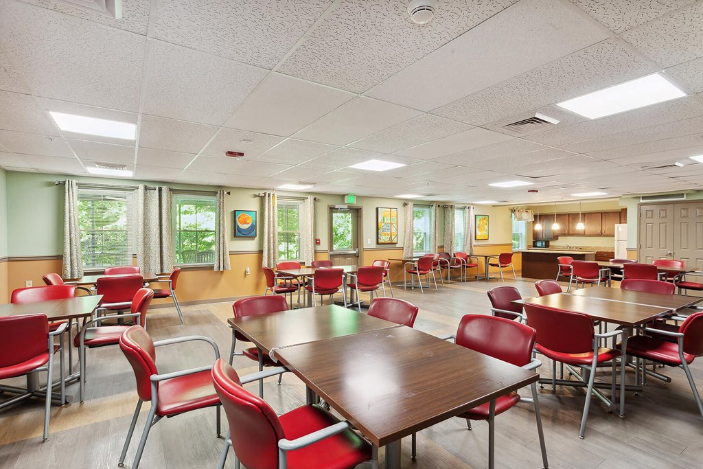 Community Room with seating at Fairbrooke Senior Apartments in Aberdeen MD