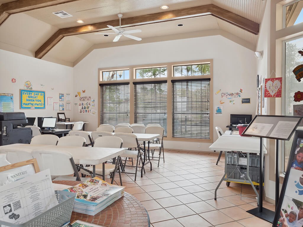 Community room at Tidwell Estates in Houston TX