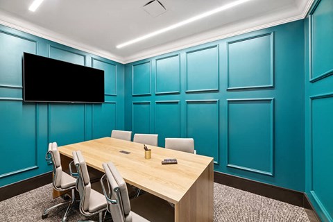 Conference Room table at Belhaven Apartments in Alexandria VA