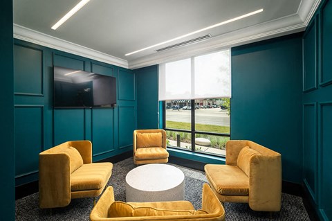 Conference room seating area at The Belhaven in Alexandria VA
