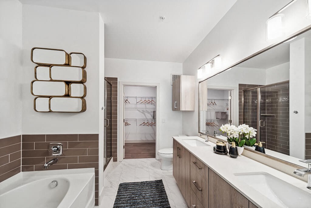 Cool Gloss Design Package Bathroom at The Quill Apartments in Milford, MA