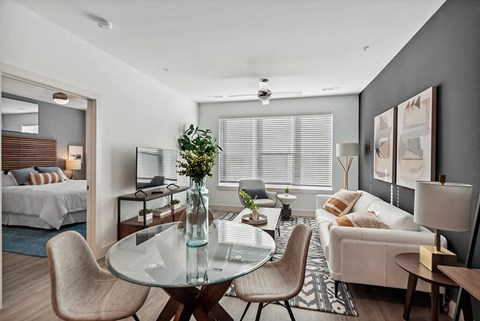 Cool Gloss Design Package Living Room at The Quill Apartments in Milford, MA