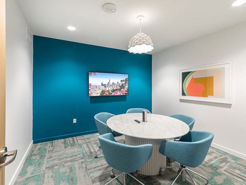 Coworking Lounge Meeting Room at Embark Apartments in Fremont CA