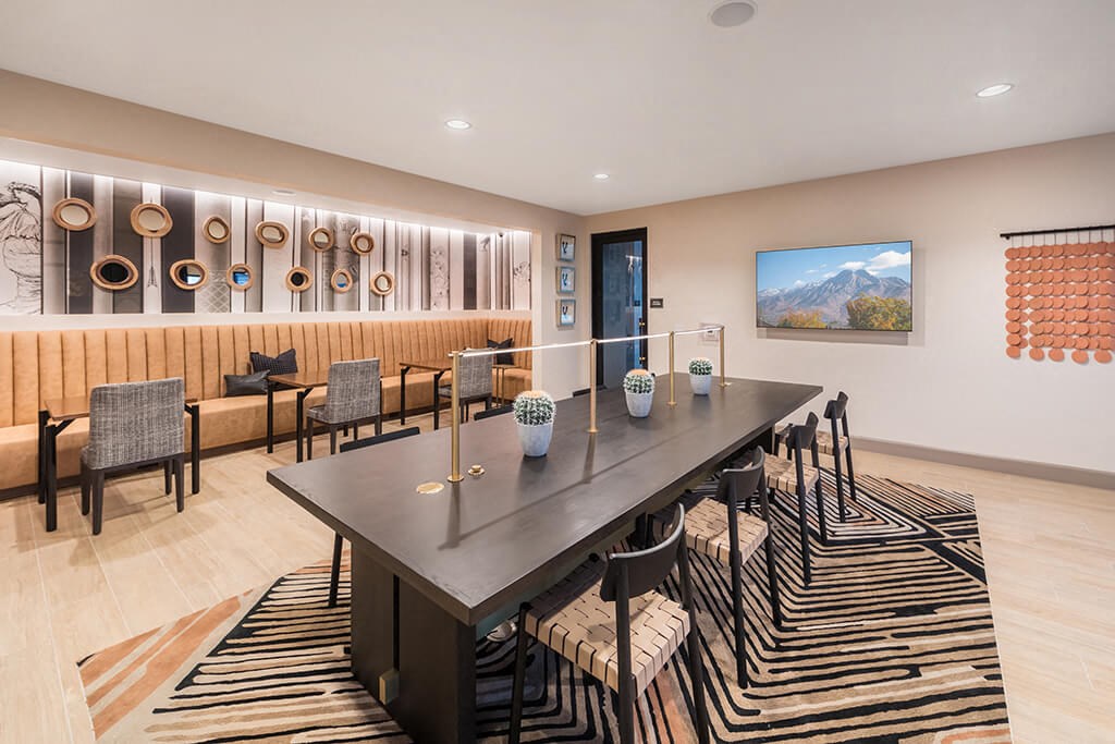 Coworking lounge at 1900 Parmer Apartments in Austin TX