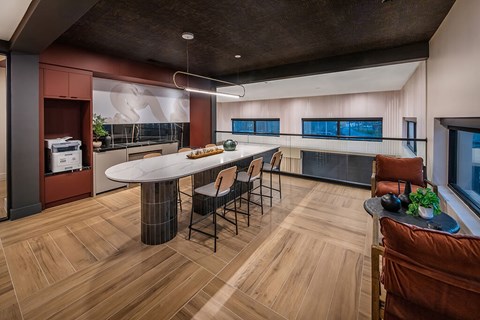 Coworking Lounge at Heights at 1520 Apartments in Houston TX