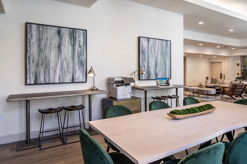 Coworking space at Caprielle Apartments in San Diego CA