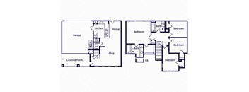 Four bedroom floor plan  at Parkway Ranch in Houston TX
