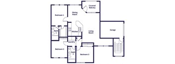 Four bedroom floor plan at Hollow Creek in Conroe TX