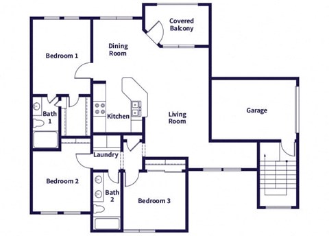 Four bedroom floor plan at Hollow Creek in Conroe TX
