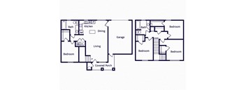 Four bedroom floor plan image at Parkway Ranch in Houston TX