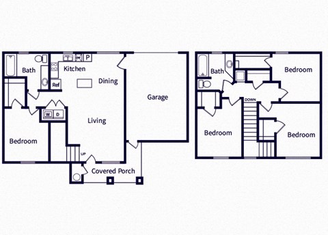 Four bedroom floor plan image at Parkway Ranch in Houston TX