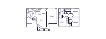 four bedroom floor plan at fountains at tidwell