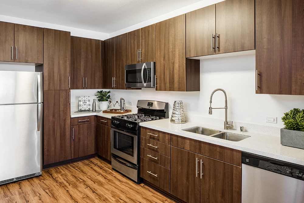 Kitchen at Apex apartments in Laguna Niguel CA
