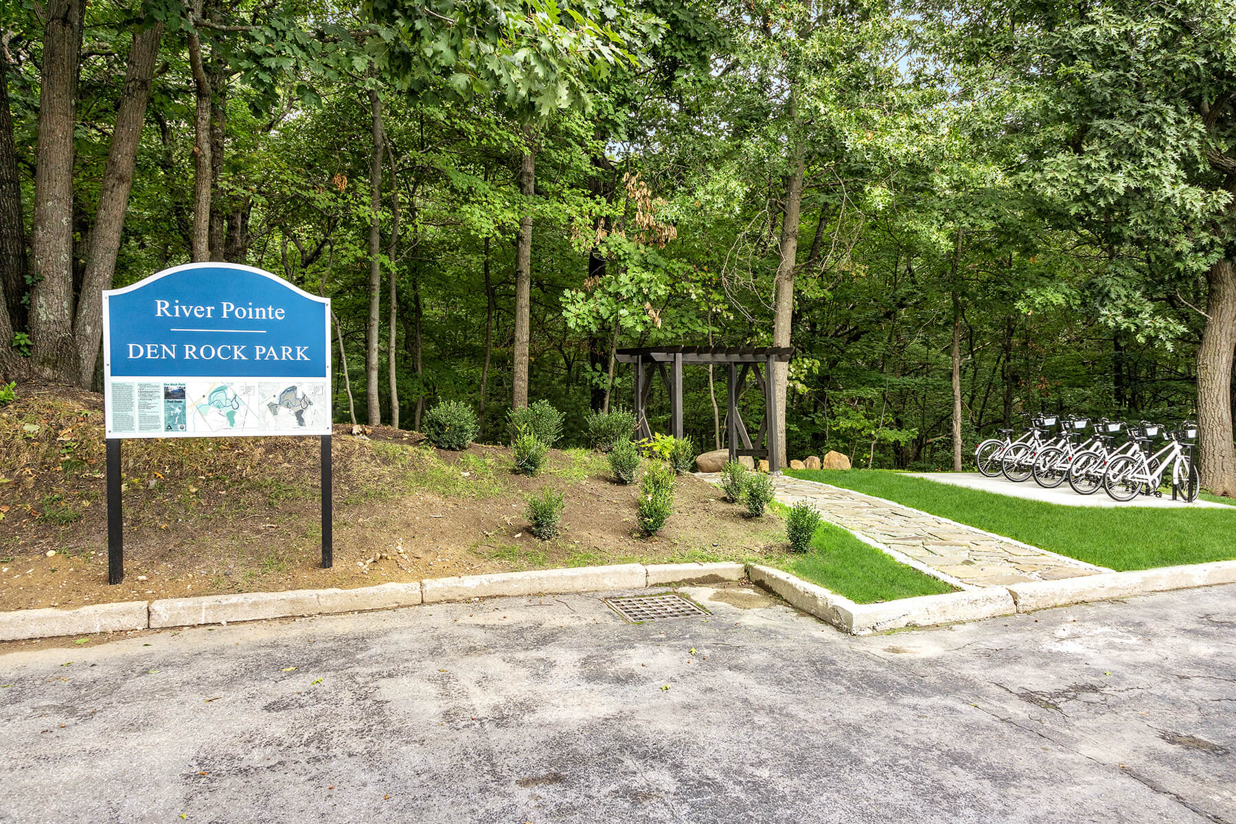 Den Rock Park Sign at River Pointe at Den Rock in Lawrence MA