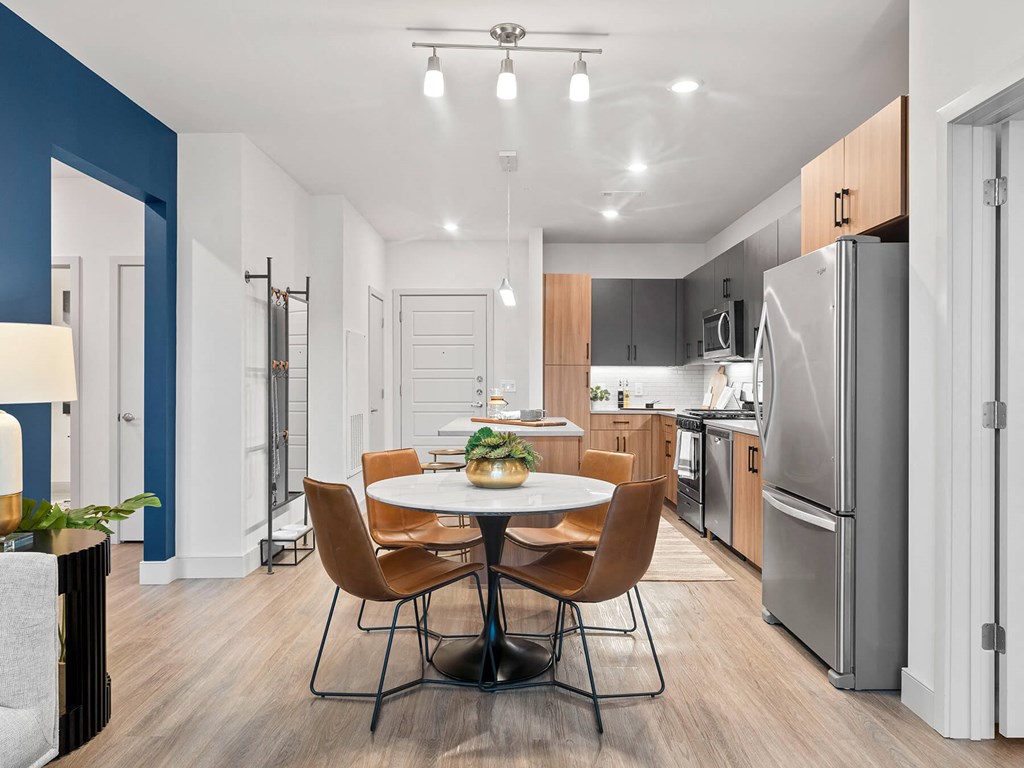 Dining Area table and chairs at VERO Apartments in Chelsea MA