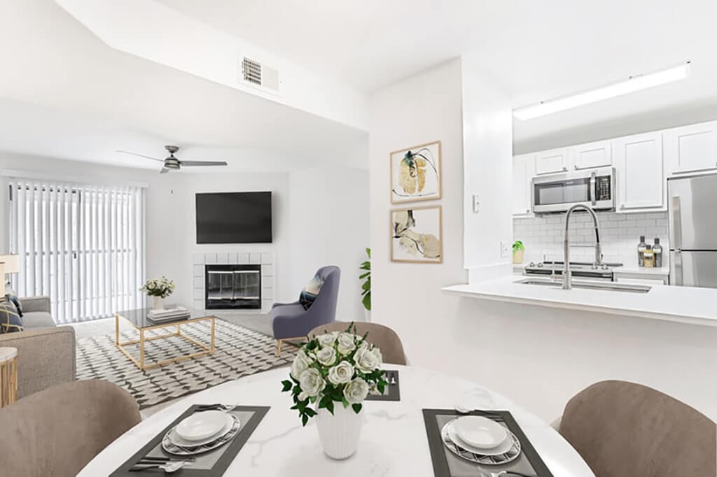 Dining area table at Landmark at Wynton Pointe Apartment Homes in Nashville TN
