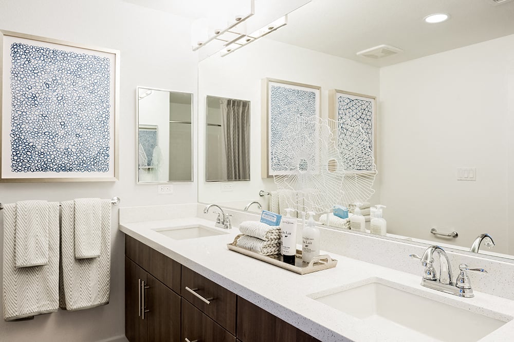 Bathroom at Apex apartments in Laguna Niguel CA