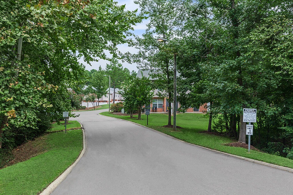 Driveway leading to Greens of Pine Glen in Durham NC