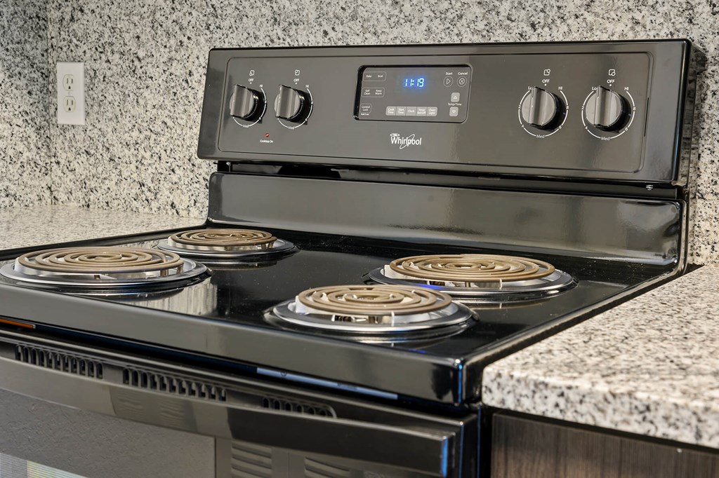 Electric range at Brenton at Abbey Park Apartments in West Palm Beach FL