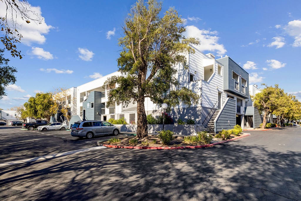 Exterior Building Corner at Hilltop Commons Apartments in San Pablo CA