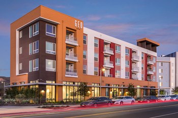 Exterior Building at Dusk at GEO Apartment in Fremont CA - Photo Gallery 17