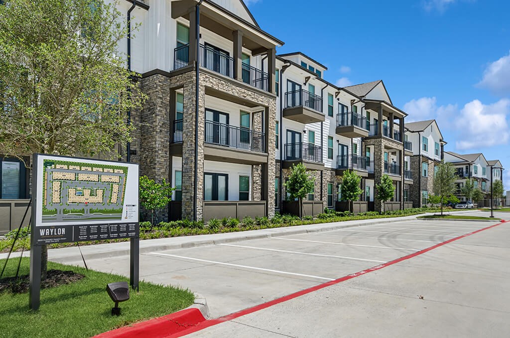 Exterior Buildings at The Waylon Apartments and Townhomes in McKinney TX