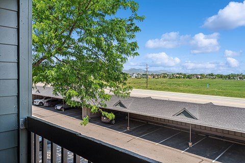 Outdoor carports at Rock Peak on Sunset Apartments in Longmont CO