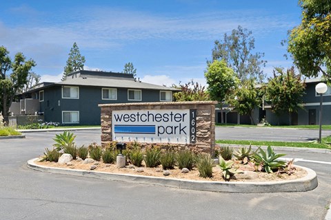 Exterior Monument Sign at Westchester Park Apartments in Tustin CA
