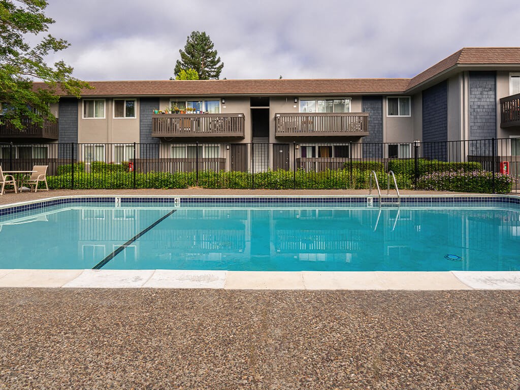 Exterior Pool at Wyndover Apartment Homes in Novato CA