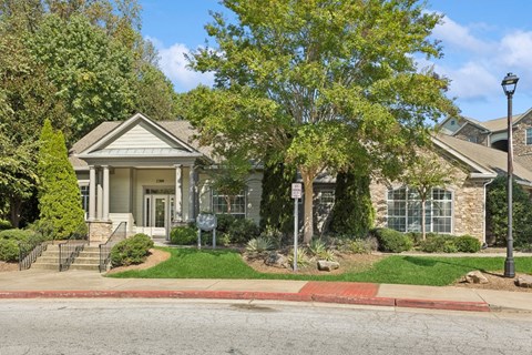 Exterior leasing center at Longwood Vista Apartment Homes in Atlanta GA