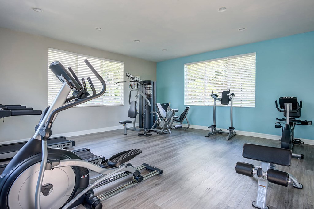 Fitness Center weights at Cedar Grove Apartments in Miami Gardens FL