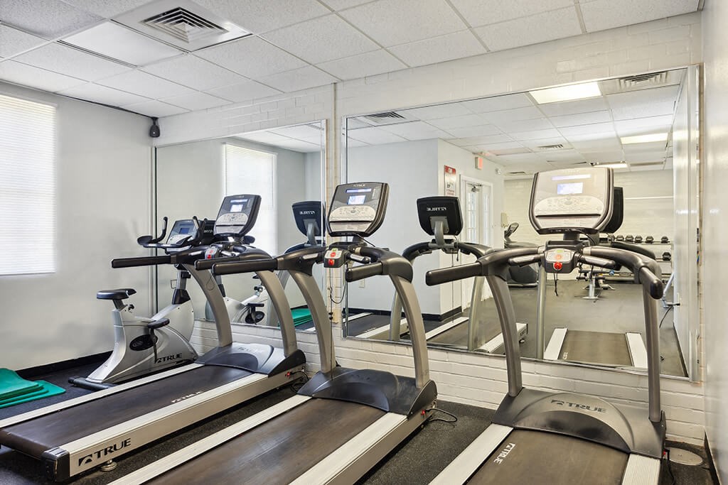 Fitness center treadmills at Villages at Marley Station in Glen Burnie MD