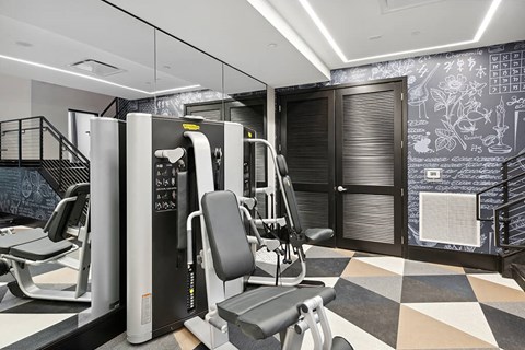 Fitness Center weights at Belhaven Apartments in Alexandria VA