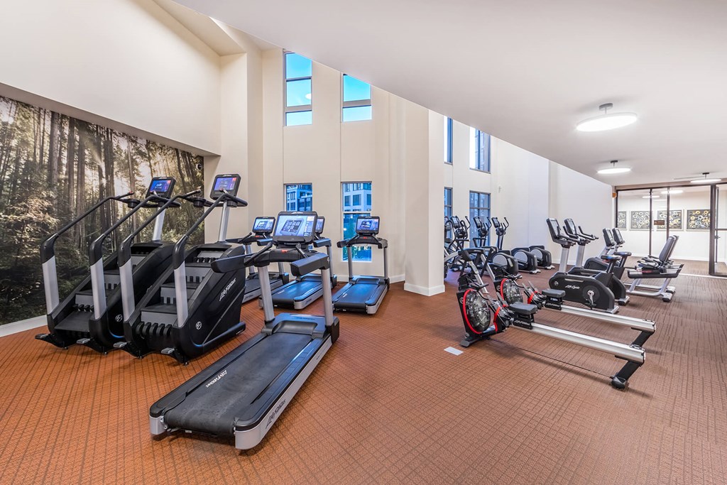 Fitness Center Cardio Equipment Corner at Aspect at Totem Lake Apartments in Kirkland WA