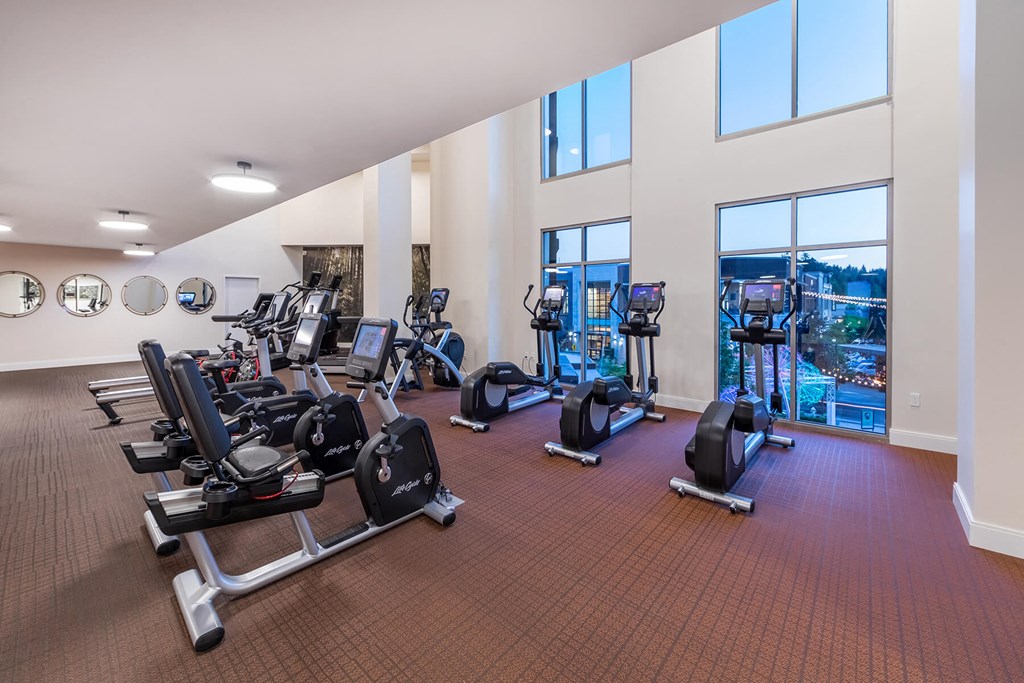 Fitness Center Cardio Equipment at Aspect at Totem Lake Apartments in Kirkland WA