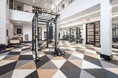 Fitness Center Strength Equipment at The Belhaven in Alexandria VA