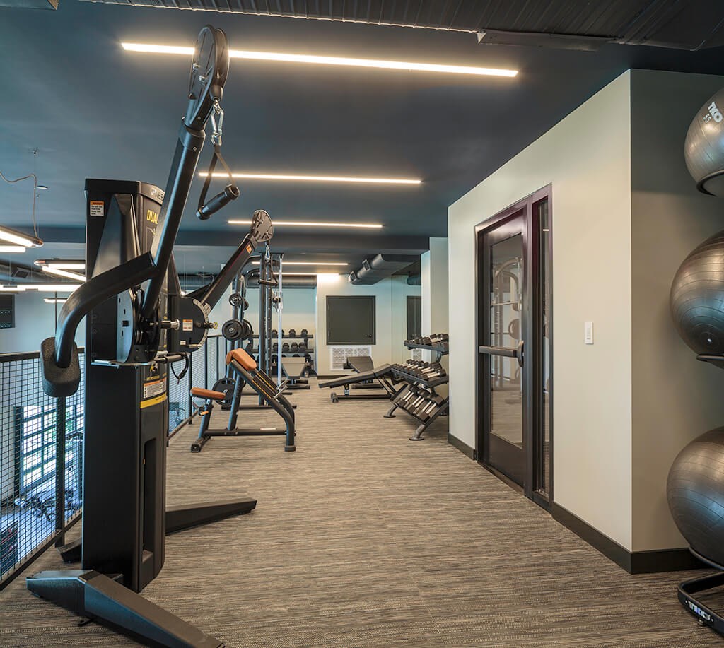 Fitness Center Upper Level at The Wylden Apartments in Los Angeles CA