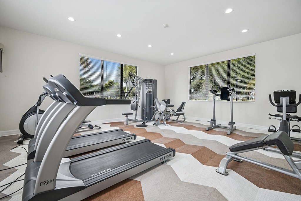 Fitness center at Cedar Grove Apartments in Miami FL