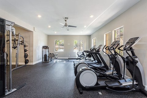 Fitness center at Deerwood Apartments in Corona CA