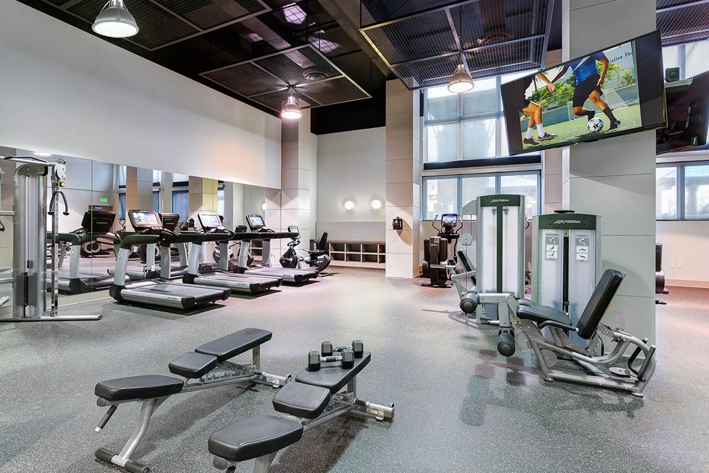 Fitness Center at Haven at Del Mar Station Apartments in Pasadena CA